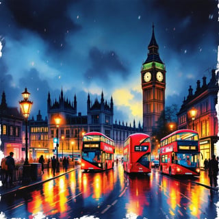 Vibrant London Travel Poster
