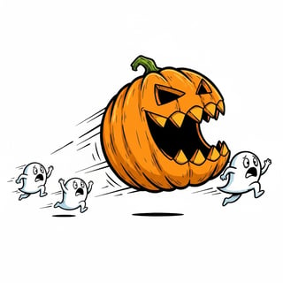Halloween Pac-Man Jack-o’-Lantern Art