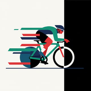 Abstract Cyclist Illustration
