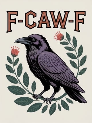 Raven with Text F-CAW-F
