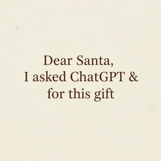 Minimalist Dear Santa Text Design