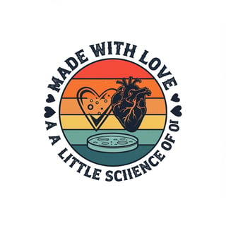 Vector T-Shirt Design: Science & Love
