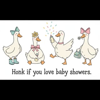 Baby Shower Goose Announcement
