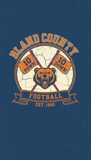 Vintage Bland County Football Graphic