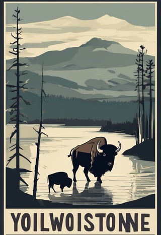 Vintage Yellowstone Travel Poster