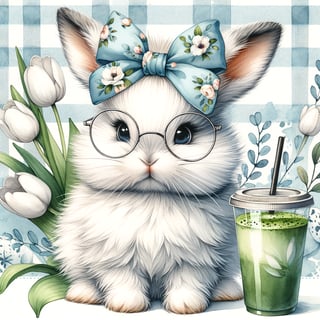 Watercolor Baby Bunny Illustration