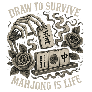 Gothic Mahjong T-Shirt Design