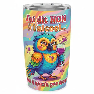 Funny Drunk Bird Cartoon Wrap