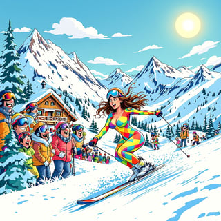 Humorous Après-Ski Party Comic Cover