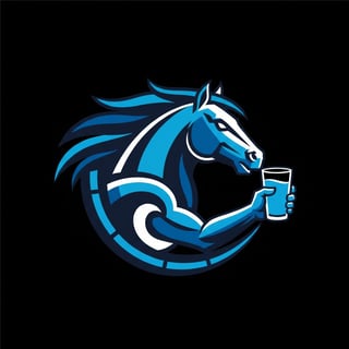 Modern Sports Team Logo with Stylized Horse