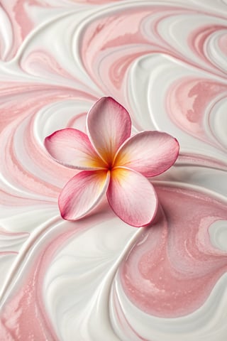 Photorealistic Pink Plumeria Flower