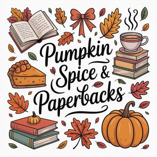 Burnt Orange Autumn Doodle Collage