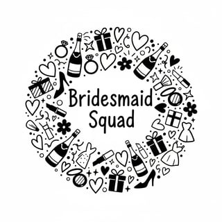 Bridesmaid Squad Doodle Design
