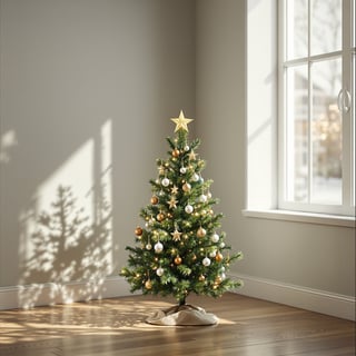 Realistic Christmas Tree in Daylight