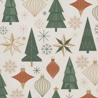Minimalist Christmas Icon Pattern