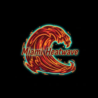Miami Heatwave Neon Wave Design