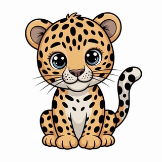 Cute Animated Nursery Art Leopard