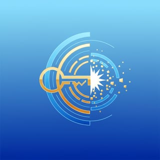 Gradient Blue Unlock Impact Icon