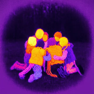 Thermal Image of Crowd in Vibrant Colors
