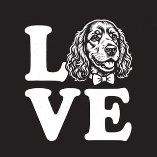 Love with Cocker Spaniel Head