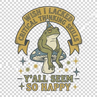 Deadpan Frog Vintage Lettering Tee