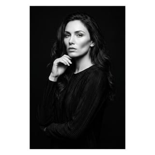 Black and White Portrait of Woman