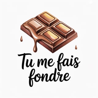 Minimalist Melting Chocolate T-Shirt Art