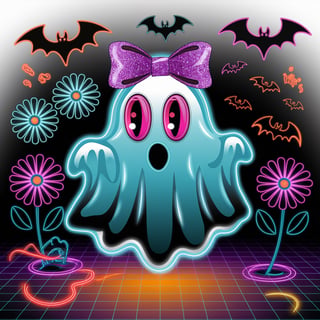 Psychedelic Neon Ghost Design