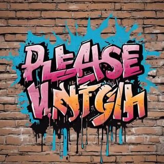 Grunge T-Shirt Design with Graffiti Text