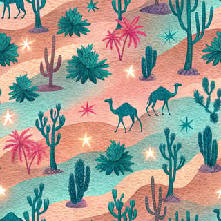 Neon Desert Camouflage Pattern