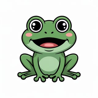 Cute Animated Frog Illustration