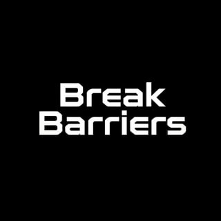 Futuristic 'Break Barriers' Text