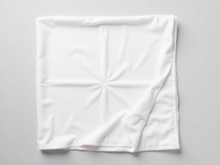 Flatlay Mockup of White Minky Blanket