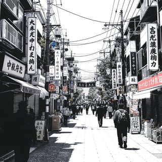 Osaka Street Scene Illustration