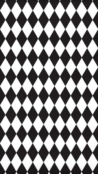 Black and White Harlequin Diamond Pattern