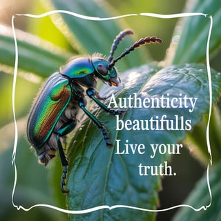 Iridescent Nature Macro with Spiritual Message