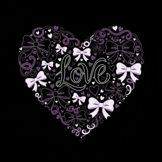Lilac Heart-Shaped Love Design