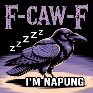 Dark Humor Raven Illustration