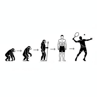 Evolutionary Progression Chart in Minimalist Style