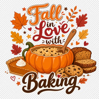 Cozy Fall Baking Illustration