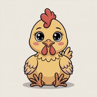 Cute Animated Nursery Art Chicken
