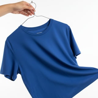 Royal Blue T-Shirt on Wire Hanger