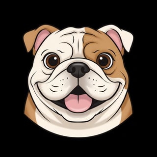 Cute Bulldog Vector Clip Art