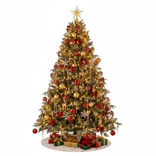 Bright Decorated Christmas Trees