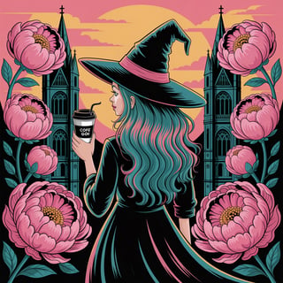 Witch Woman with Flowing Hair
