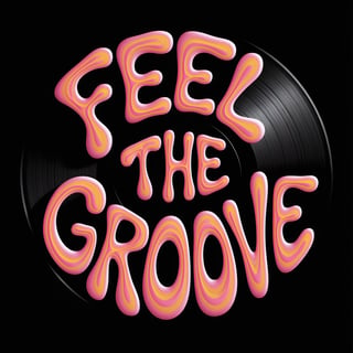 Psychedelic Vinyl Record Poster