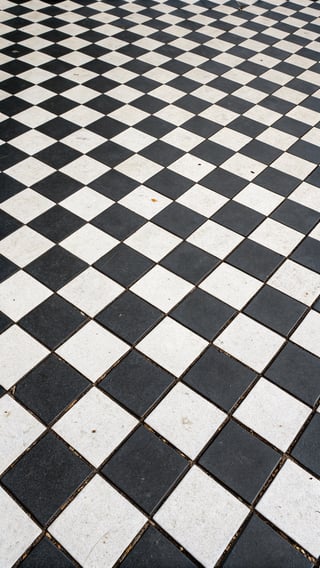 Seamless Black and White Checkerboard Pattern