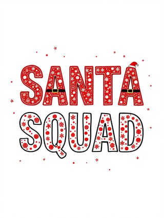 Festive Santa Squad Christmas Design