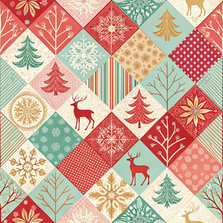 Bold Christmas Patchwork Patterns