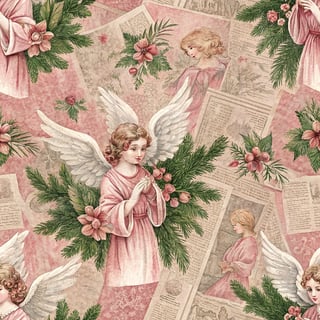 Cozy Christmas Ripped Paper Collage